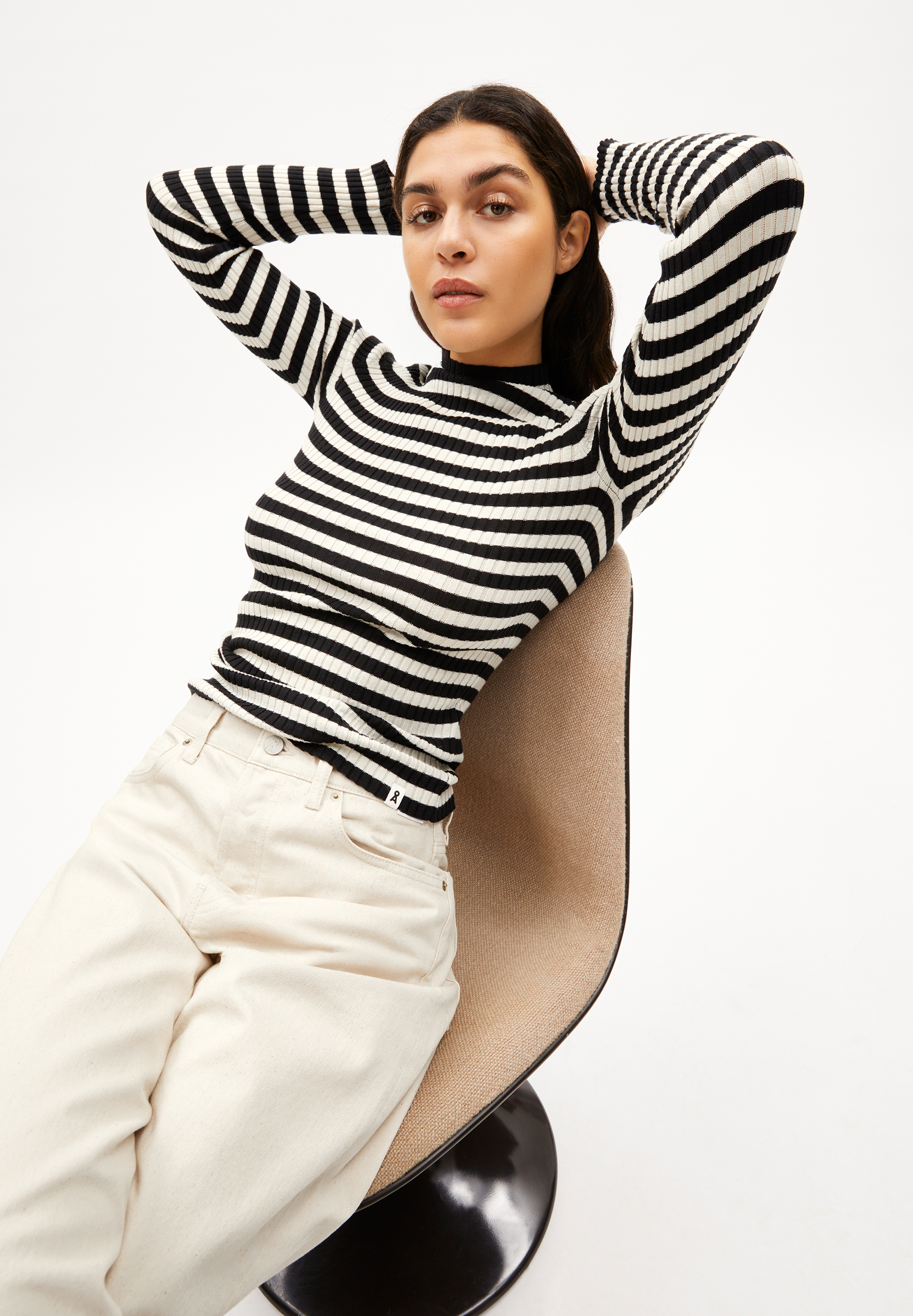 ALAANIA STRIPED Sweater Slim Fit made of Organic Cotton