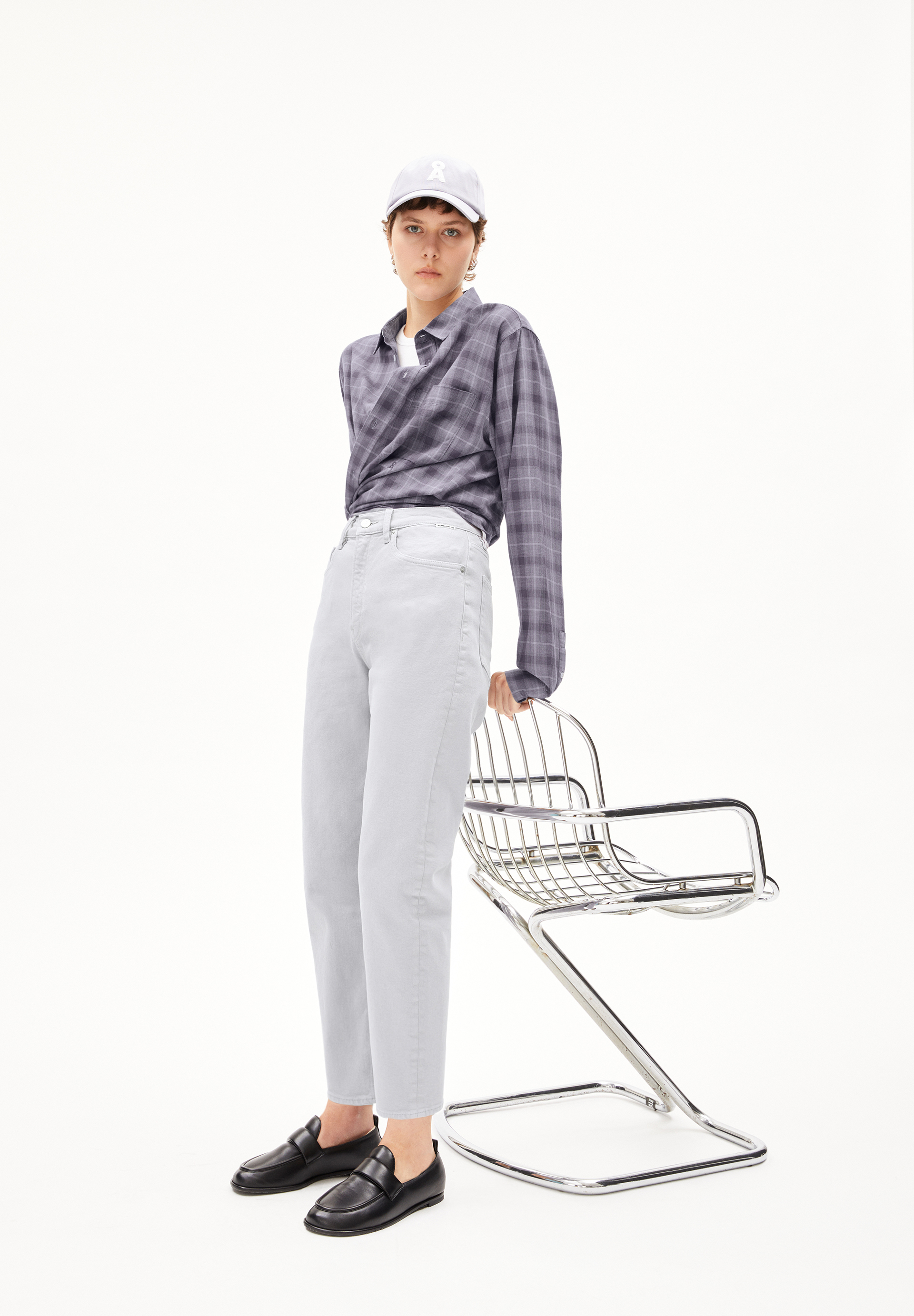 MAIRAA Jean mom en coton mélangé recyclé stretch confort