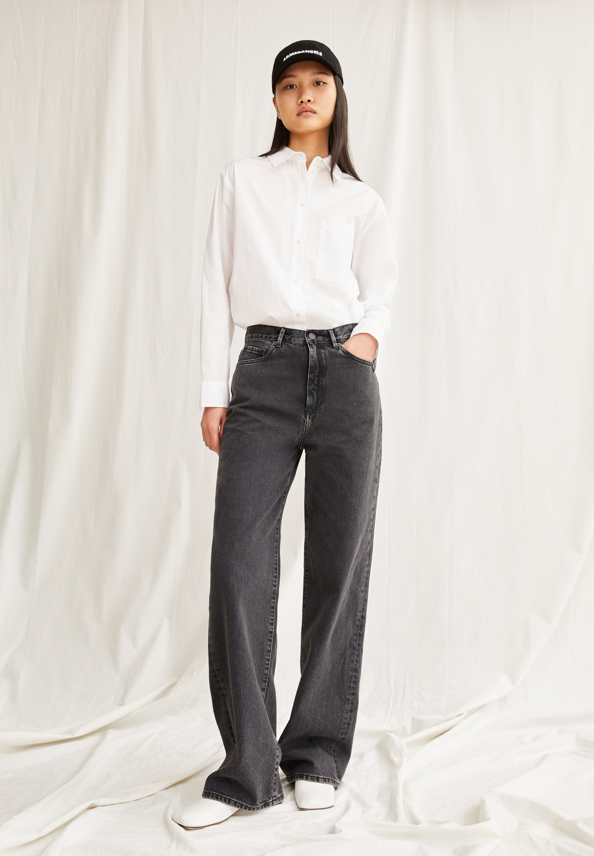 ENIJAA Jean large en coton recyclé
