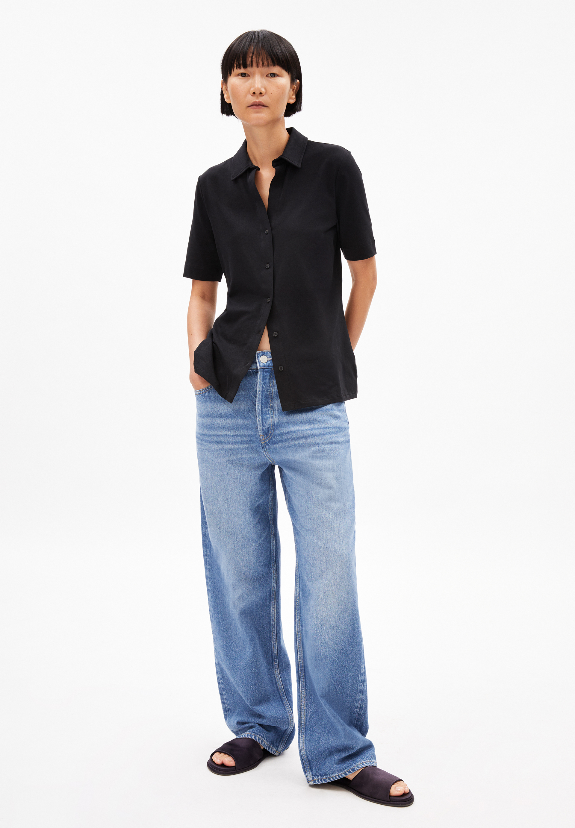 NALITAA Blouse en coton biologique mélangé