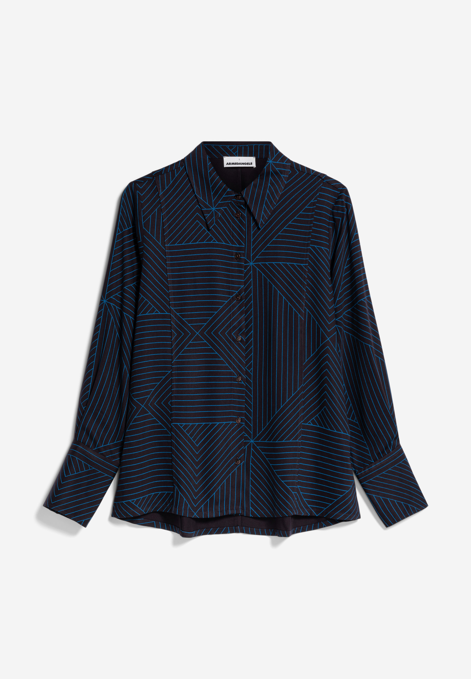 MOAANAS GRAPHIC LINES Blouse relaxed Fit van LENZING™ ECOVERO™ Viskose