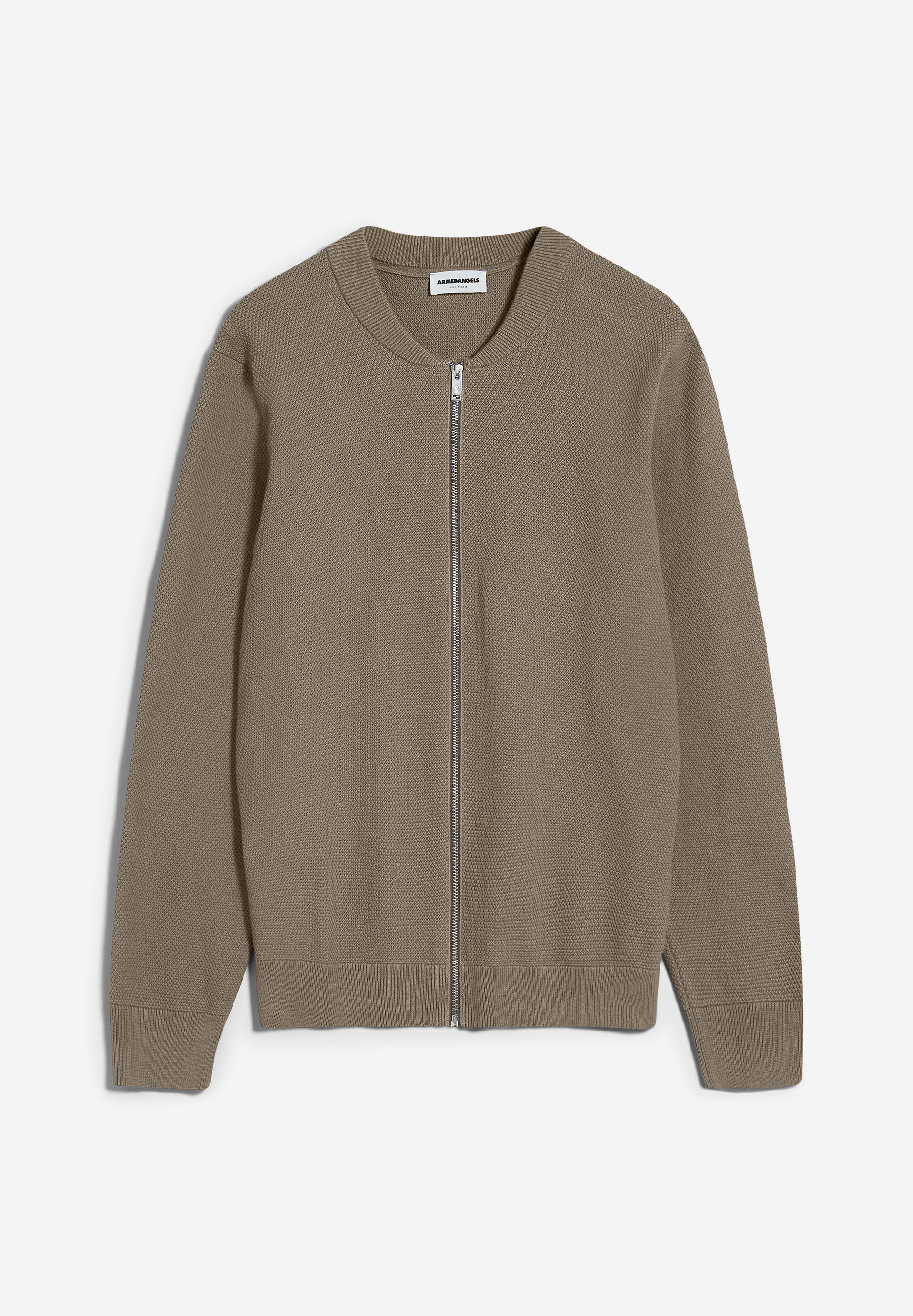 AAGADI COMPACT Cardigan en maille coupe standard en coton bio