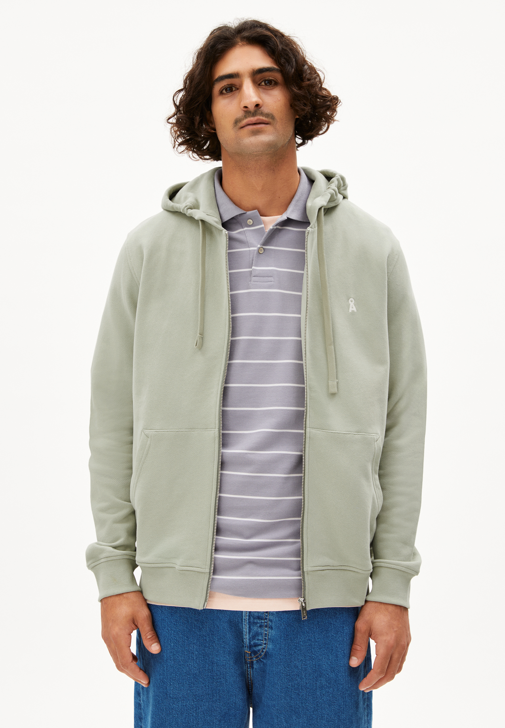 SAROMIAAN COMFORT Sweat Jacket made of Organic Cotton Mix