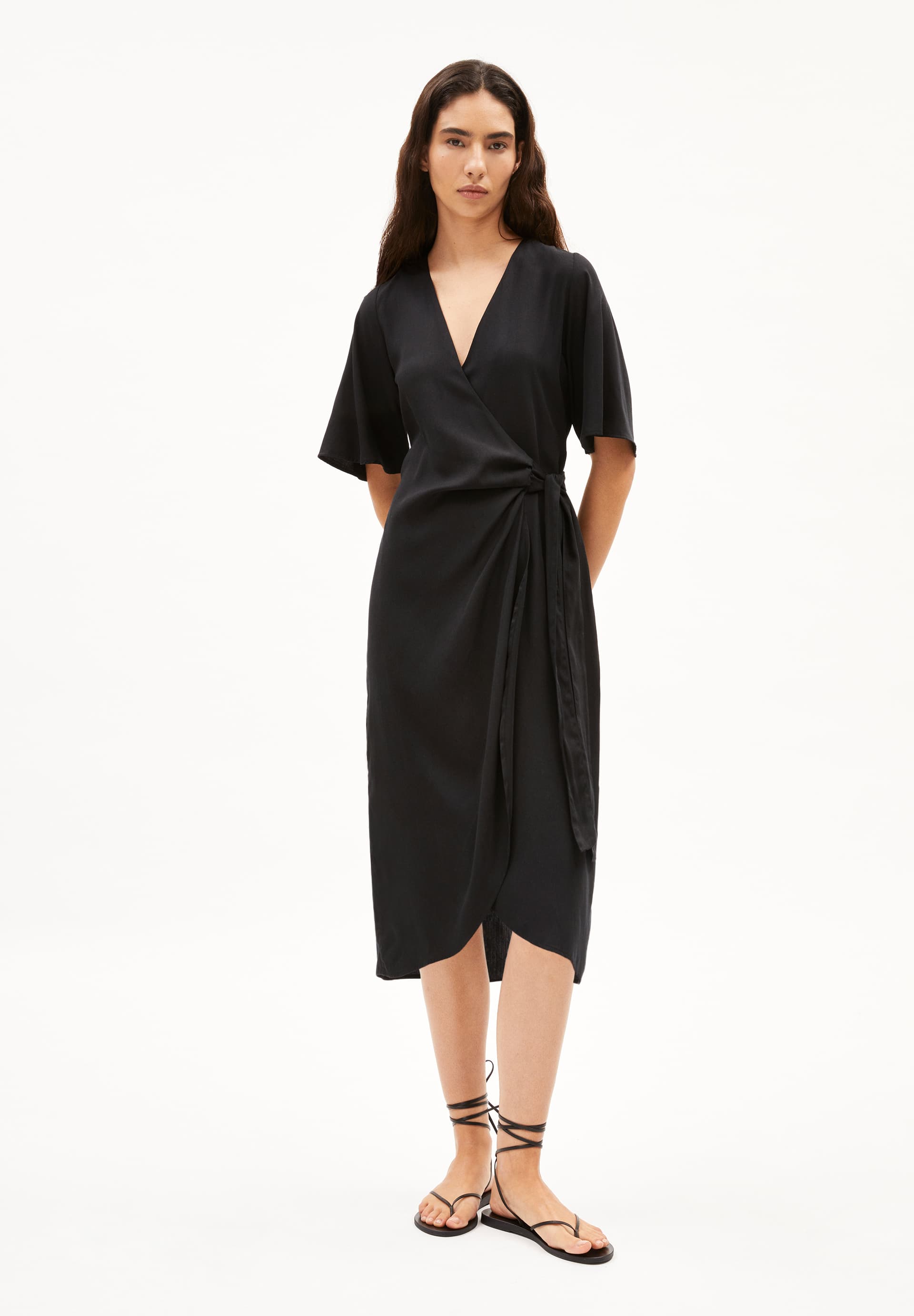 NATAALE Robe en toile coupe standard en TENCEL™ Lyocell mélangé