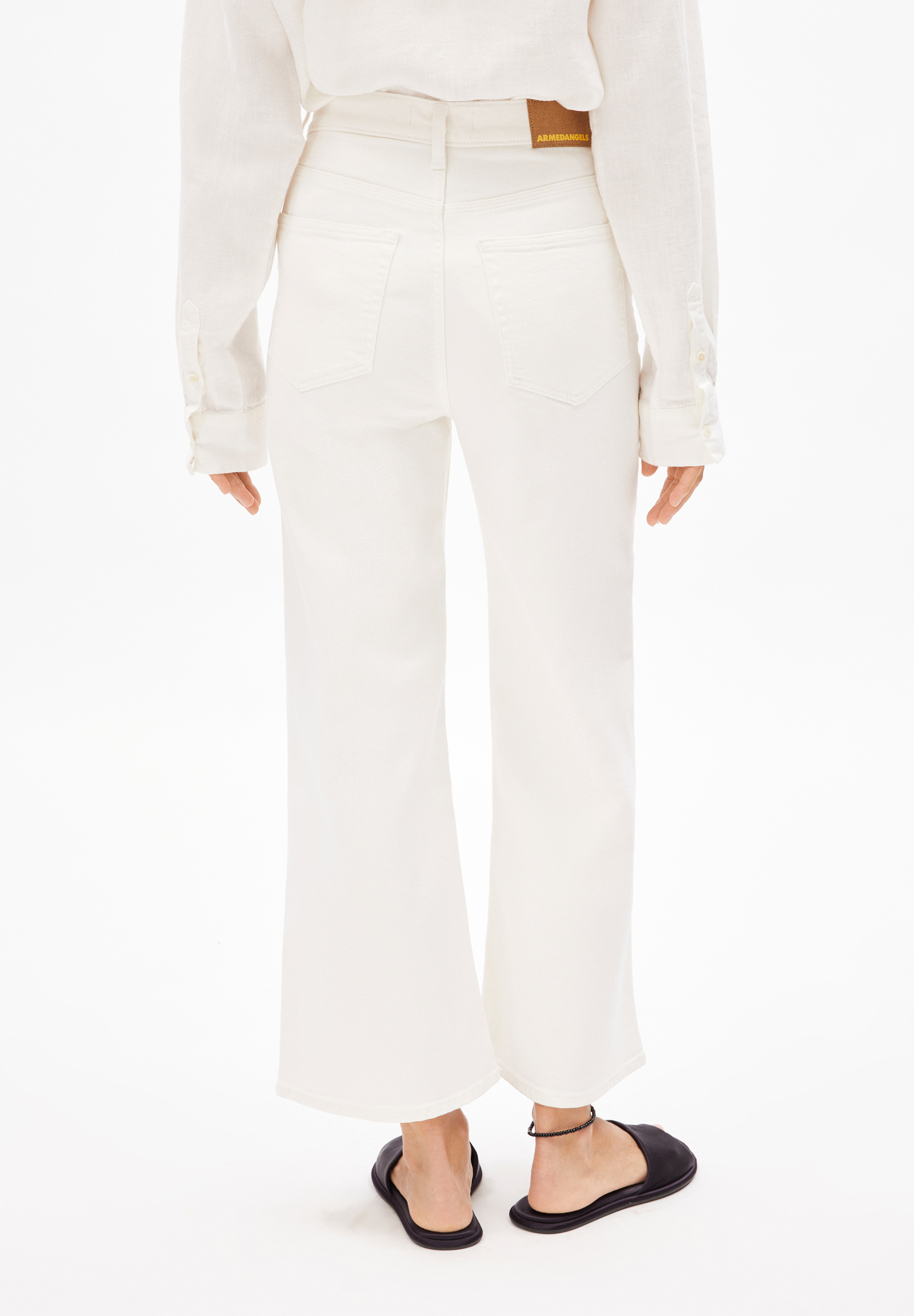 MURLIAA CROPPED Wide Jeans recycled cotton mix comfort-Stretch