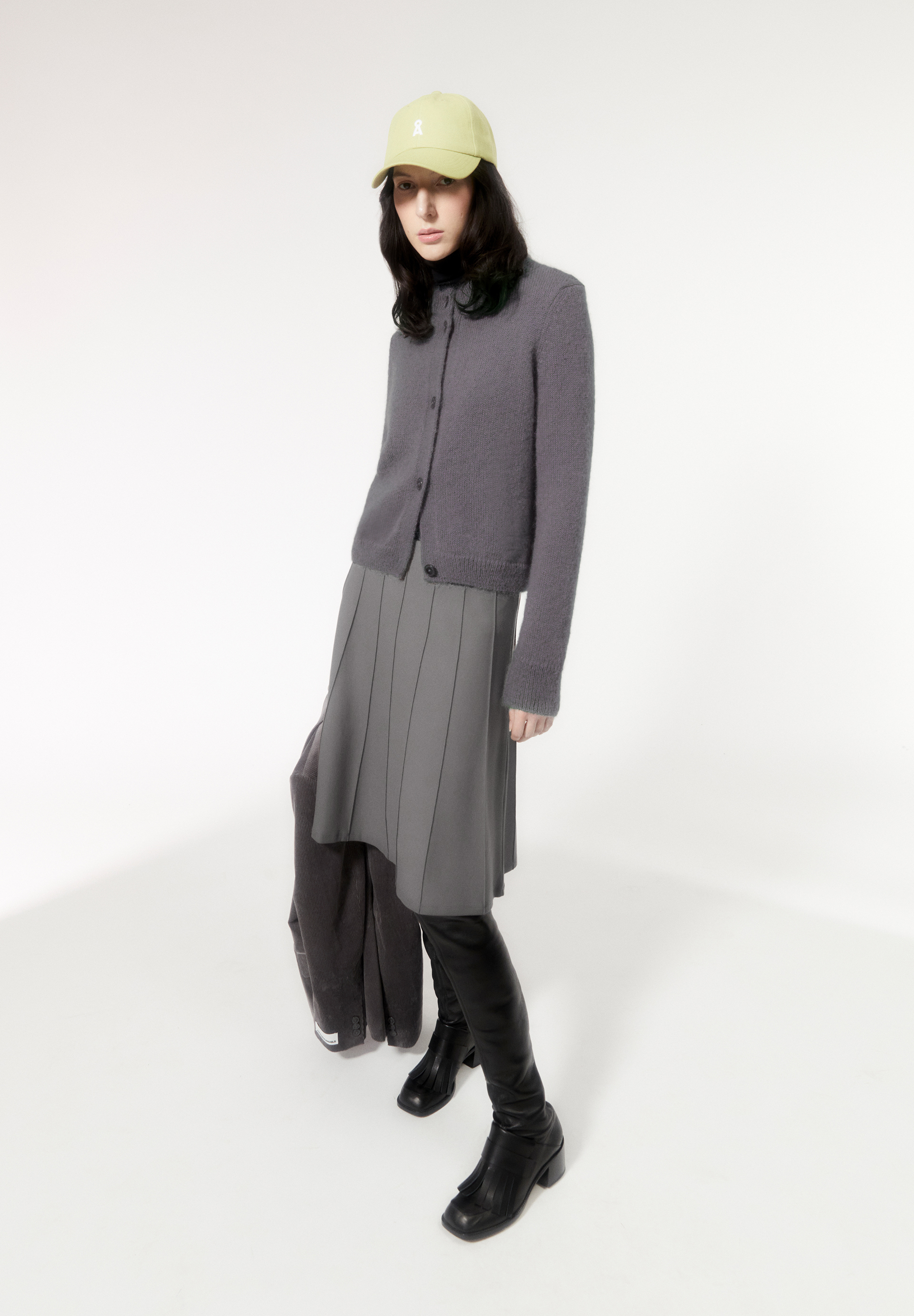GILAAH MOHAIR Veste en maille coupe standard en laine mohair mélangée