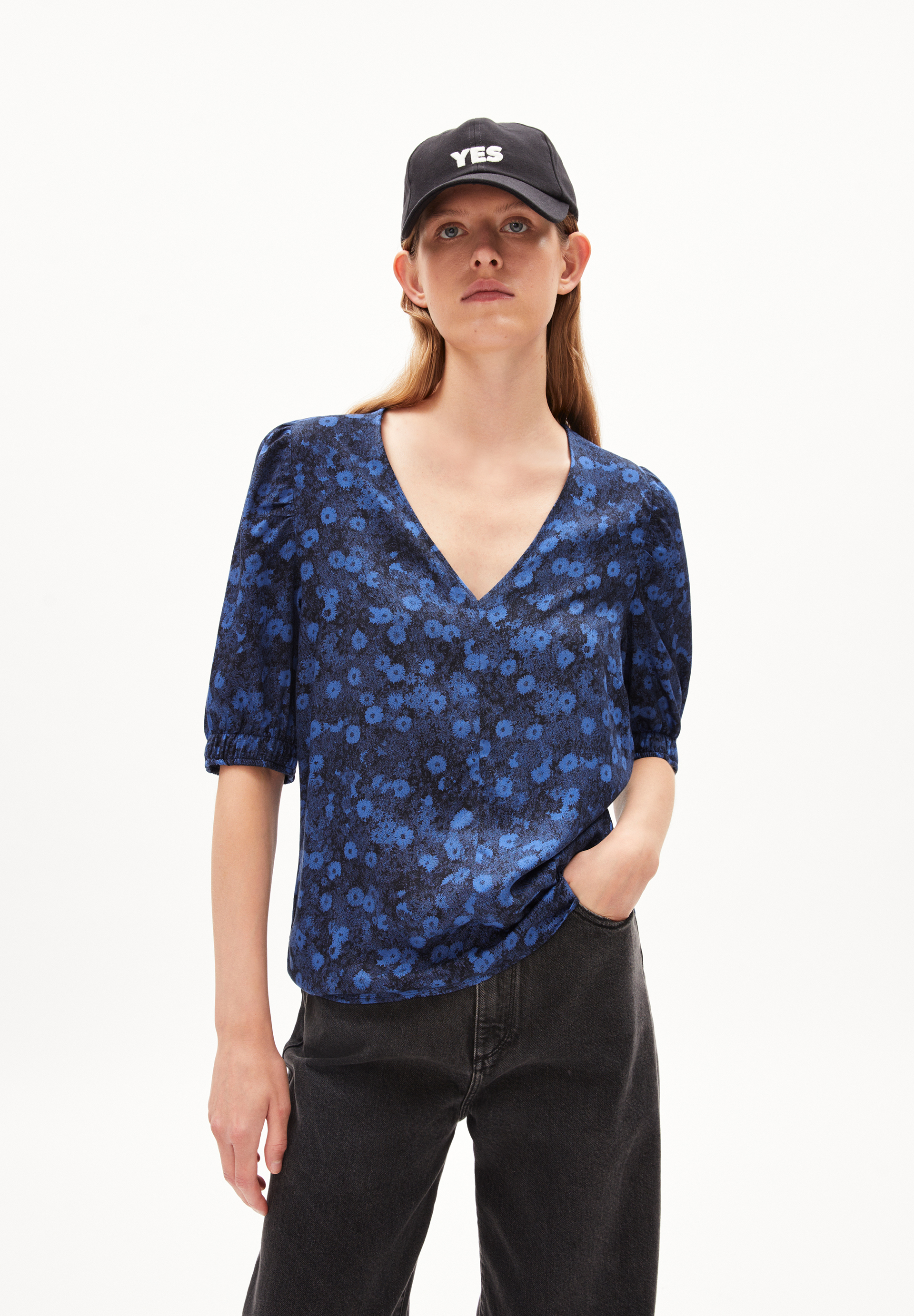 SAARITA MILLES FLEURS Blouse Regular Fit van LENZING™ ECOVERO™