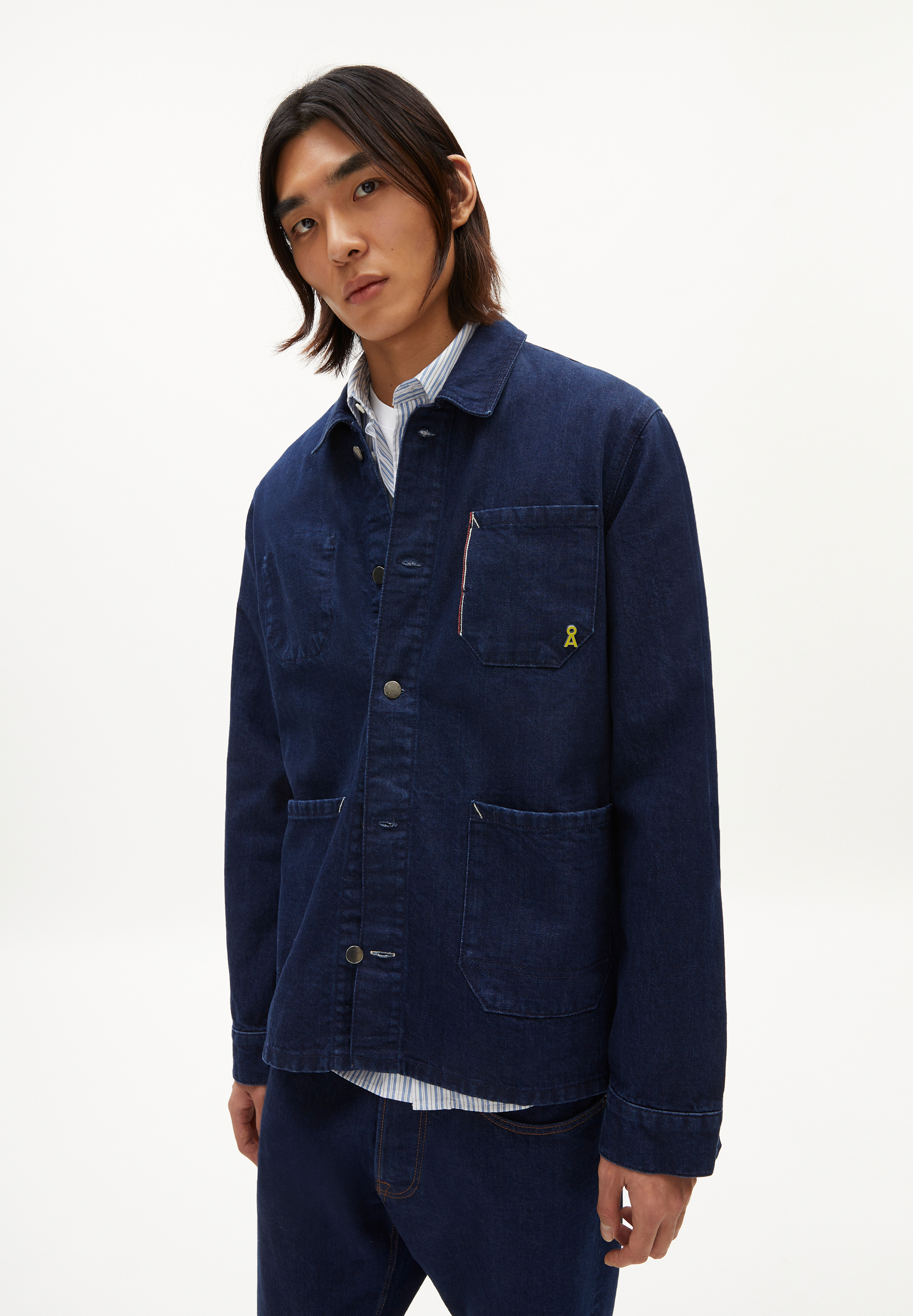 MAARLO DEMI SELV Denim Jacket Regular Fit made of Organic Cotton Mix