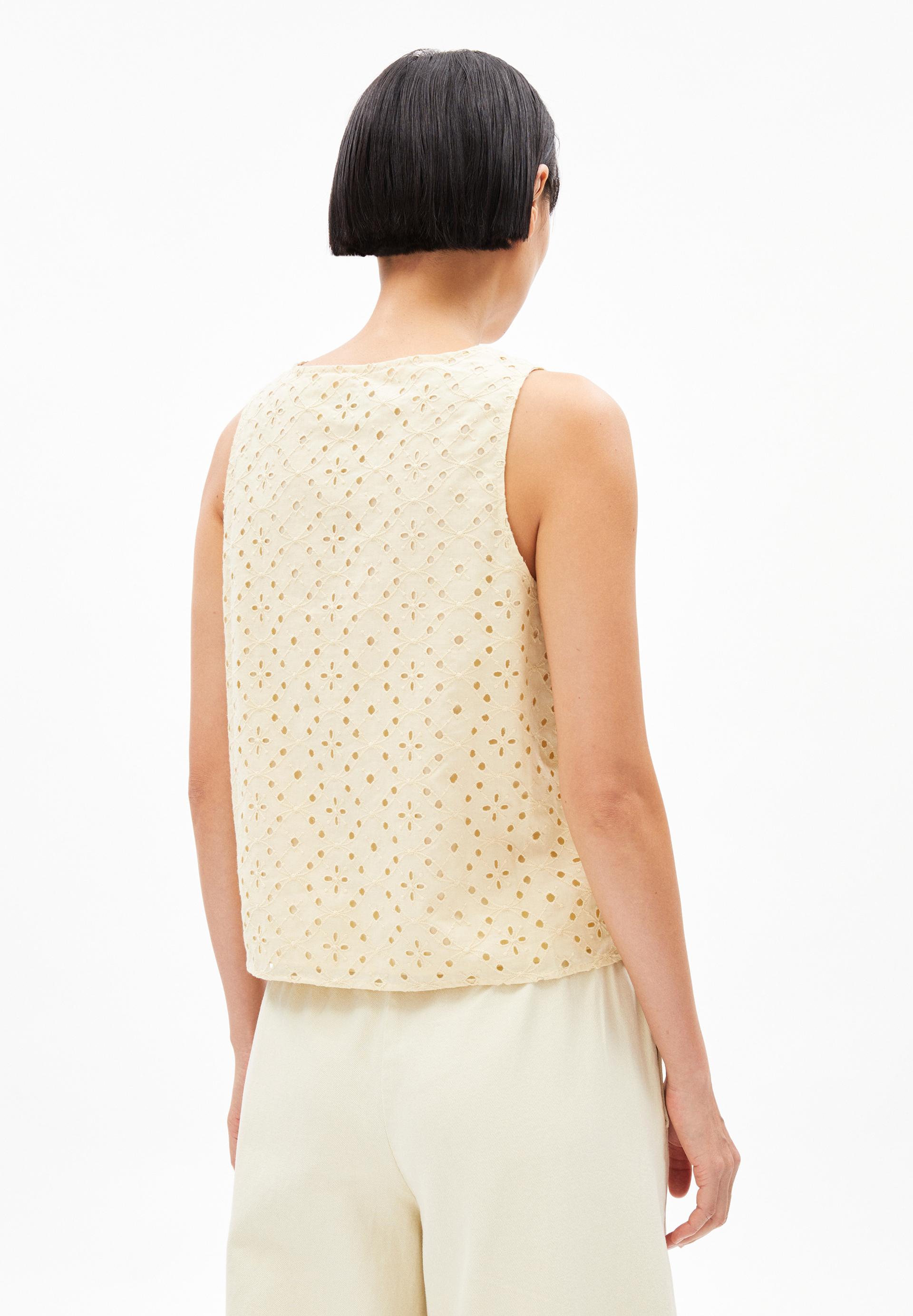 YALINAA BROIDERY Top en mélange de coton bio
