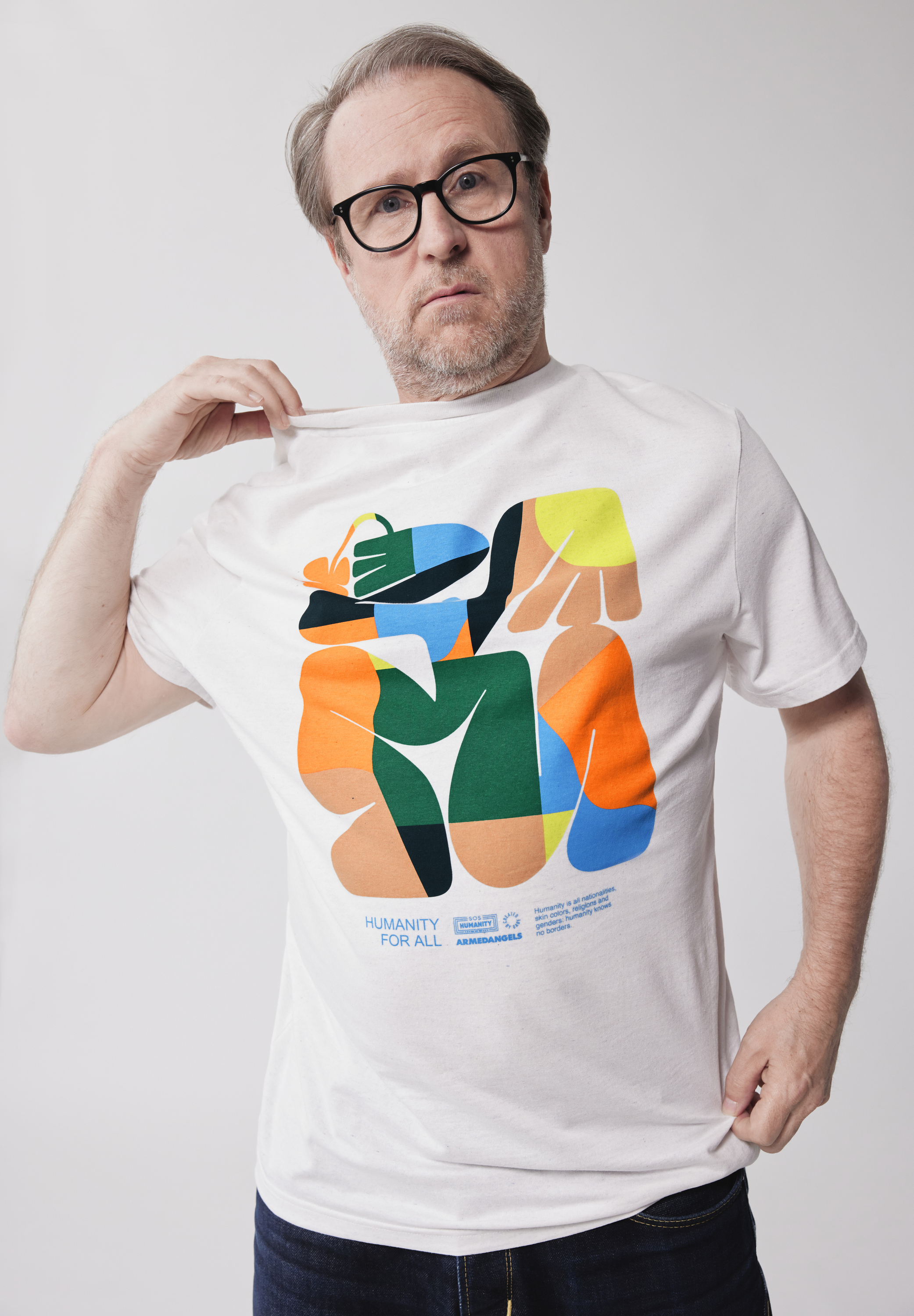 AADO CLIMATE JUSTICE T-shirt gemaakt van gerecycled katoen Tencel™-mix