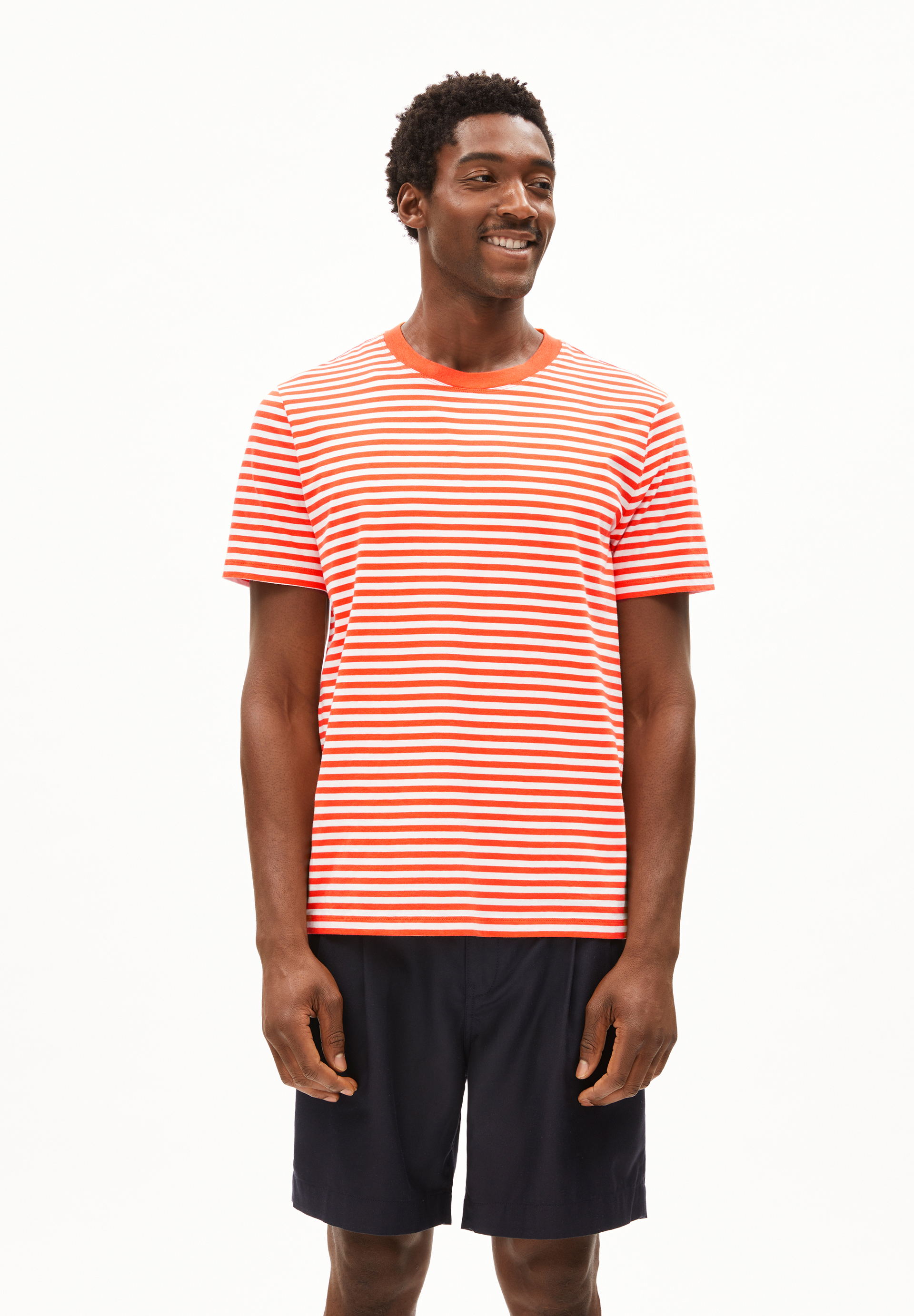 MAARKOS STRIPES - Männer Relaxed Fit T-Shirt - mehrfarbig