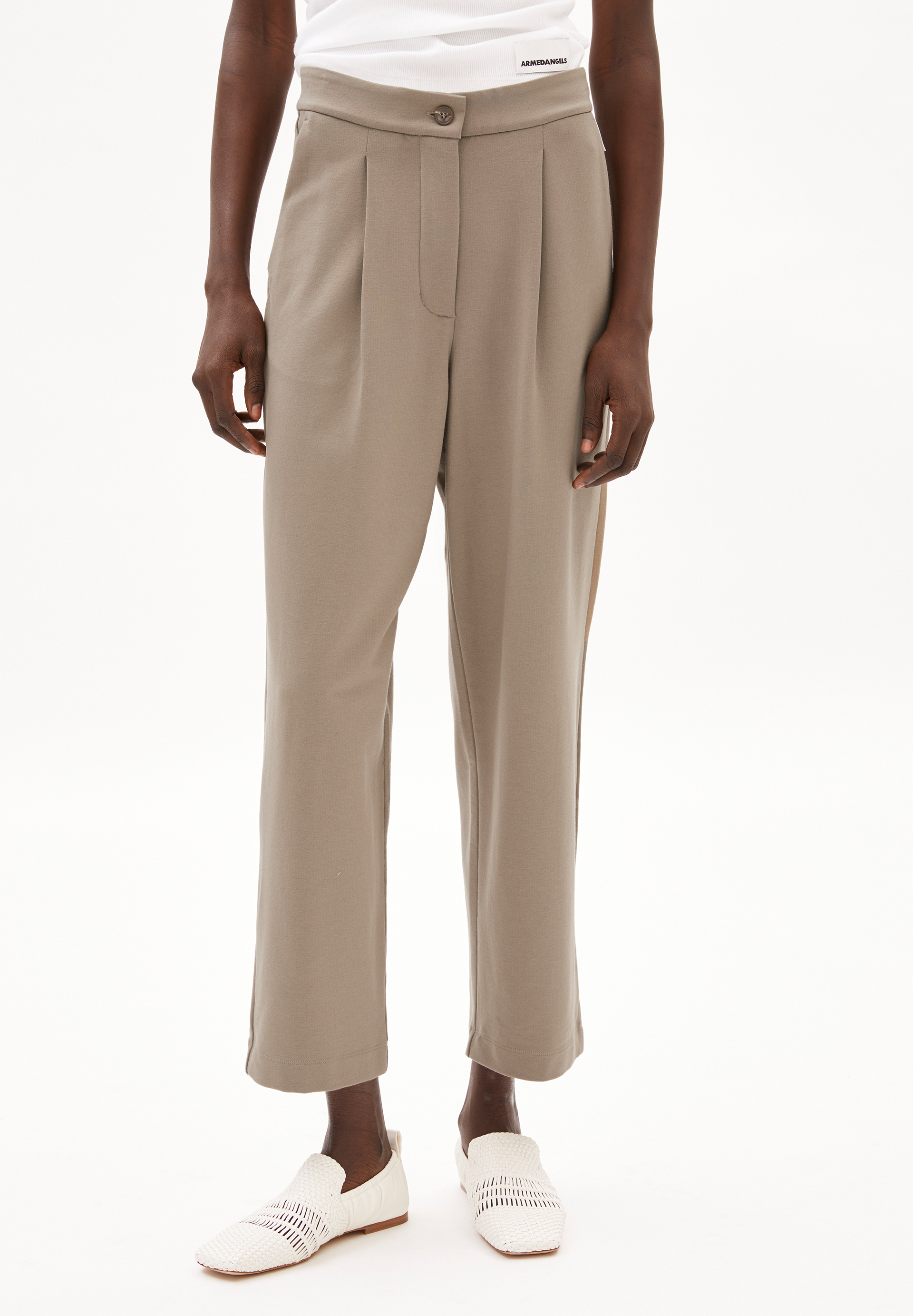 LIRAA LOU - Frauen Relaxed Fit Hose - braun
