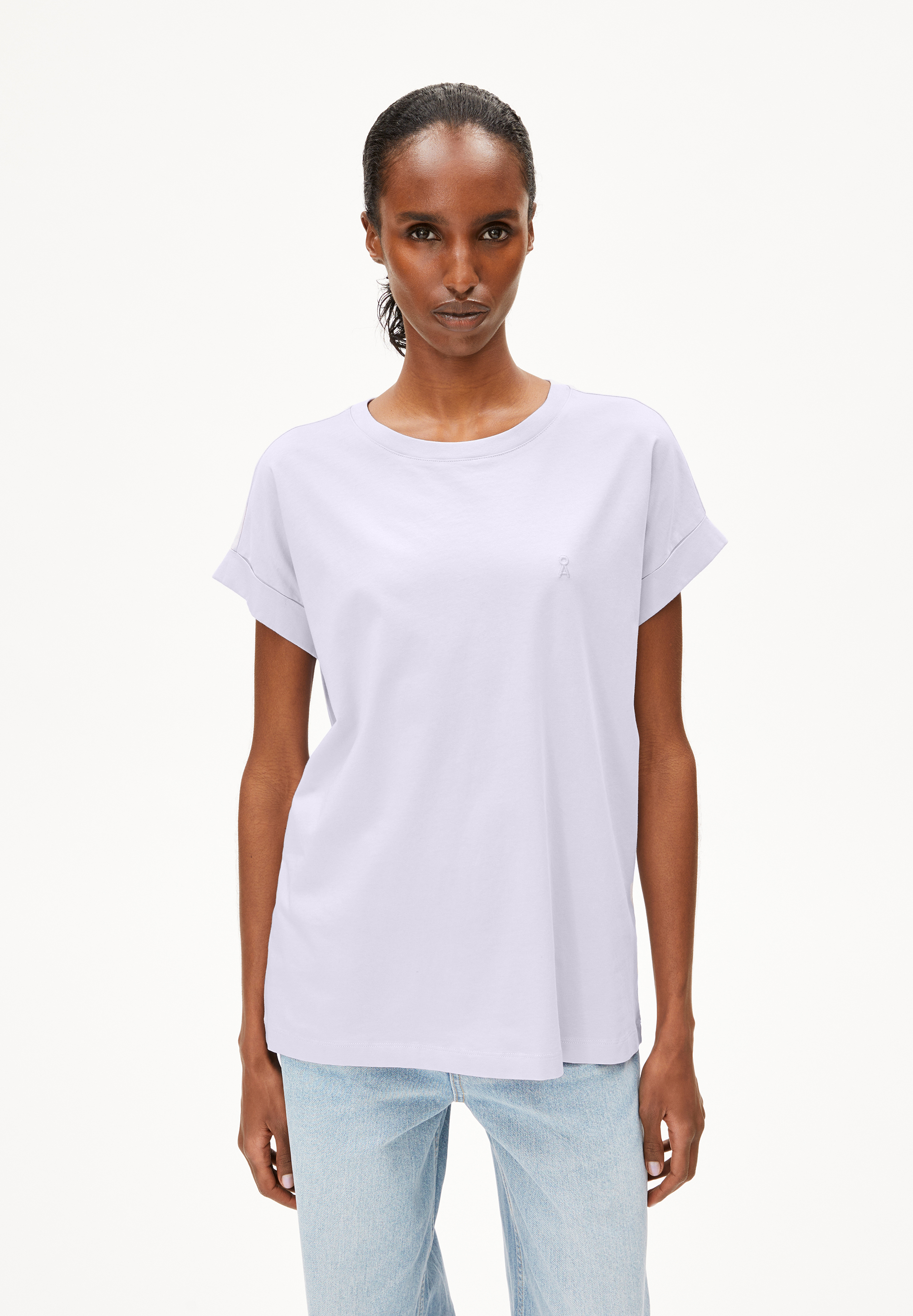 IDAARA - Frauen Loose Fit T-Shirt - lila