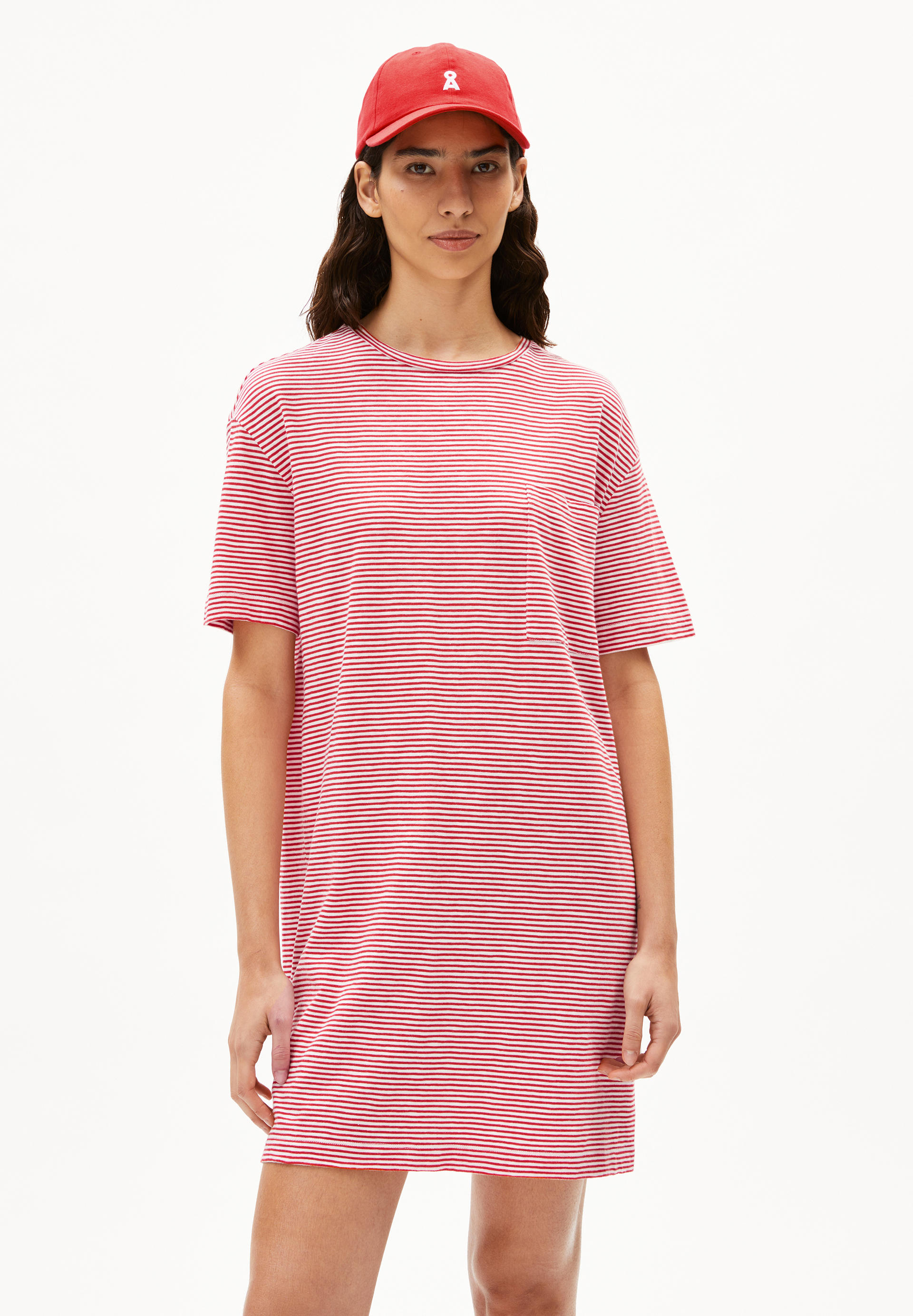 CHAARA LOVELY STRIPES - Frauen Loose Fit Kleid - mehrfarbig