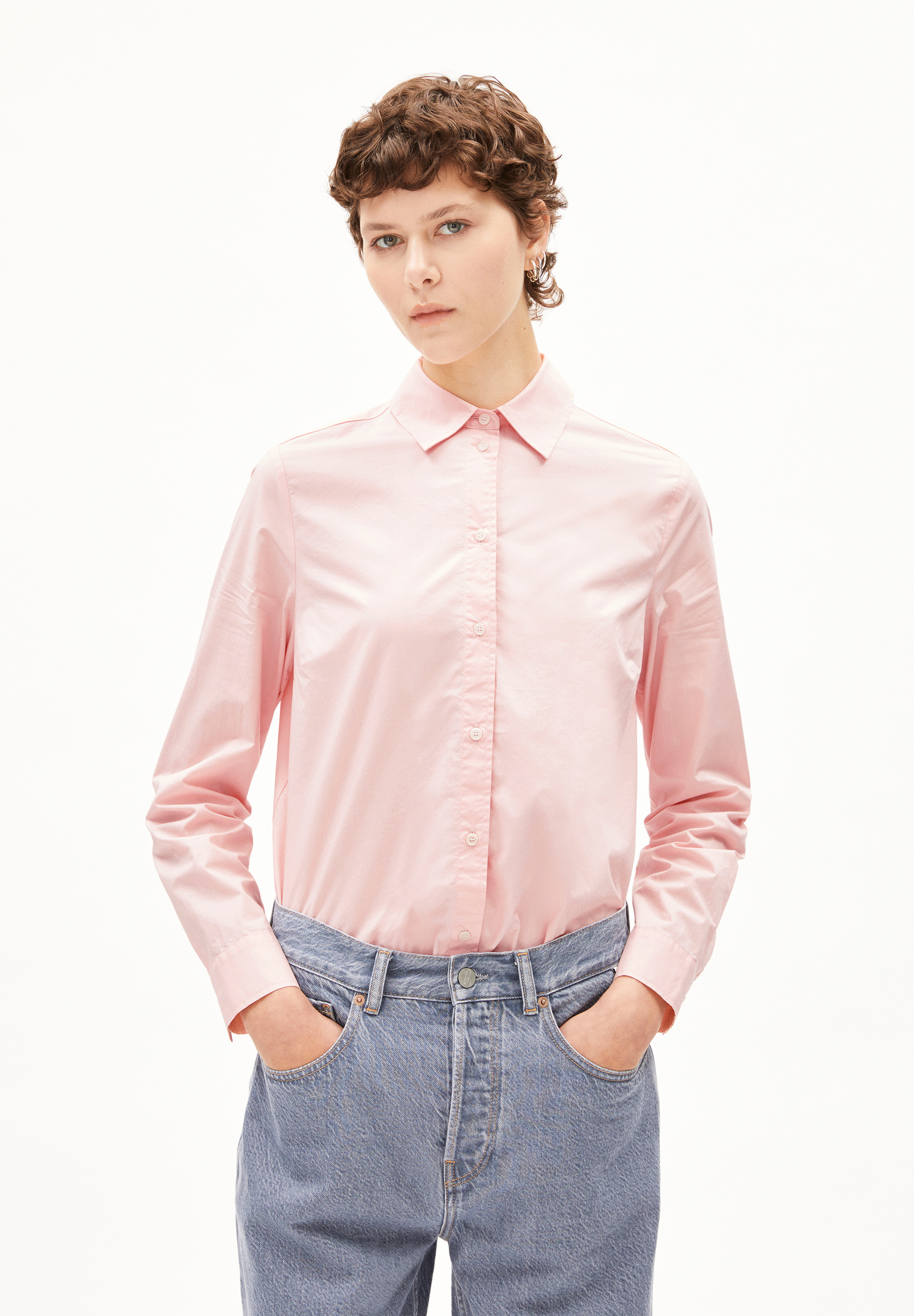 LOUILAA - Frauen Relaxed Fit Bluse - rose