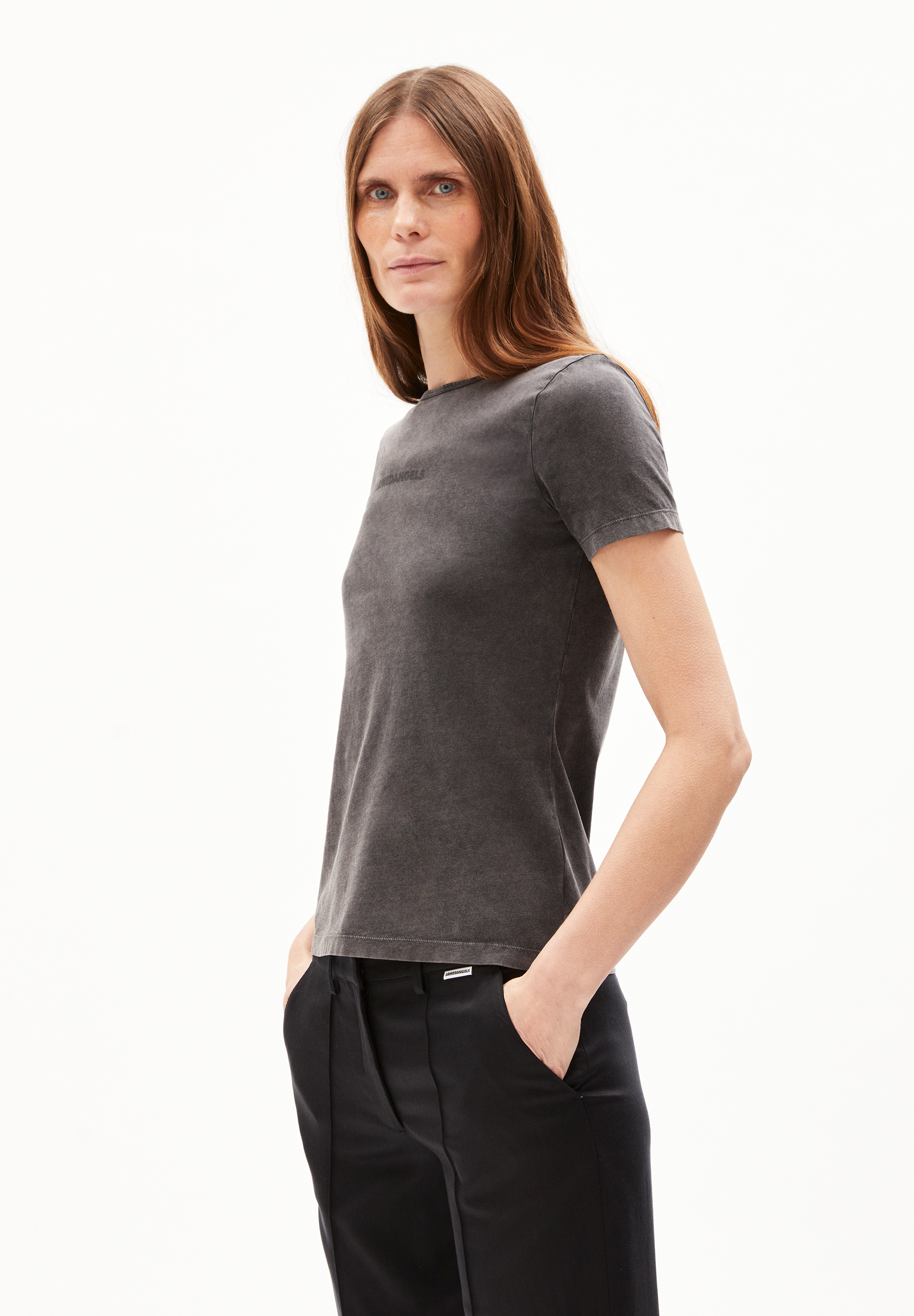 EBAANORA GMT DYE - Frauen Slim Fit T-Shirt - schwarz